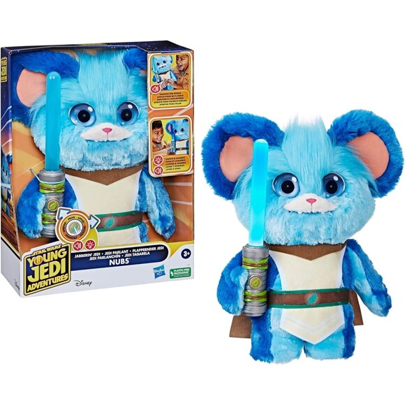 Star Wars Young Jedi Adventures Jabberin’ Jedi Nubs Plush w/ Lightsaber & Sounds - Picture 12 of 16